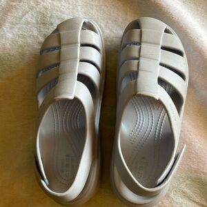Crocs Fisherman style sandals.